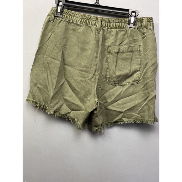 Aerie Shorts Womens small Casual Green Cut Off Raw Hem‎ Linen Blend - Picture 2 of 8